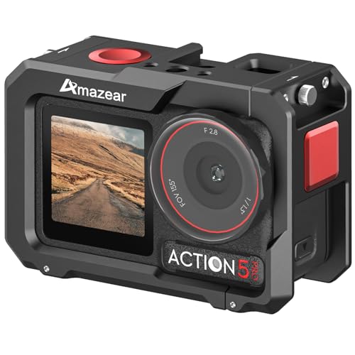 AMAZEAR Metal Cage for DJI Osmo Action 5 Pro,DJI Action3/4/5 Pro Premium Accessories Multifunction Protective Frame Case Aluminum Housing Camera Expansion Protector - Image 1