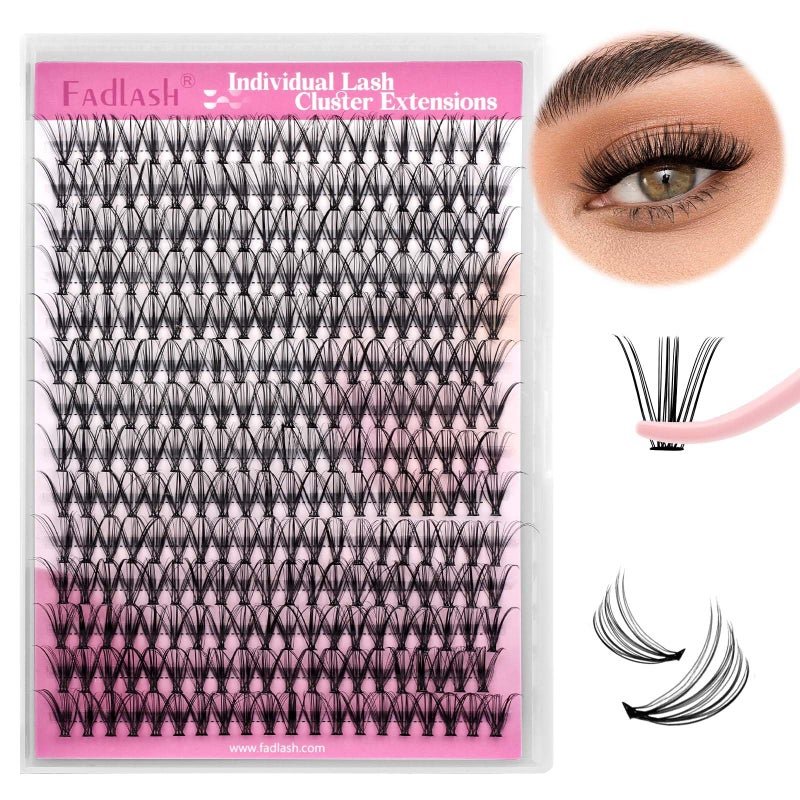 Individual Lashes Large Tray D Curl Lash Clusters 10D 20D 30D 40D Individual Lash Extensions Cluster Lashes Lash Extension Supplies Eyelash Clusters 20D007D 16mm