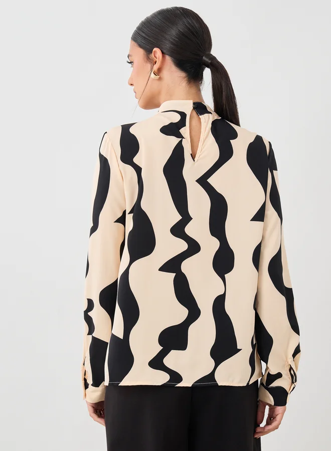 Take Two Printed Long Sleeve Regular Fit Top