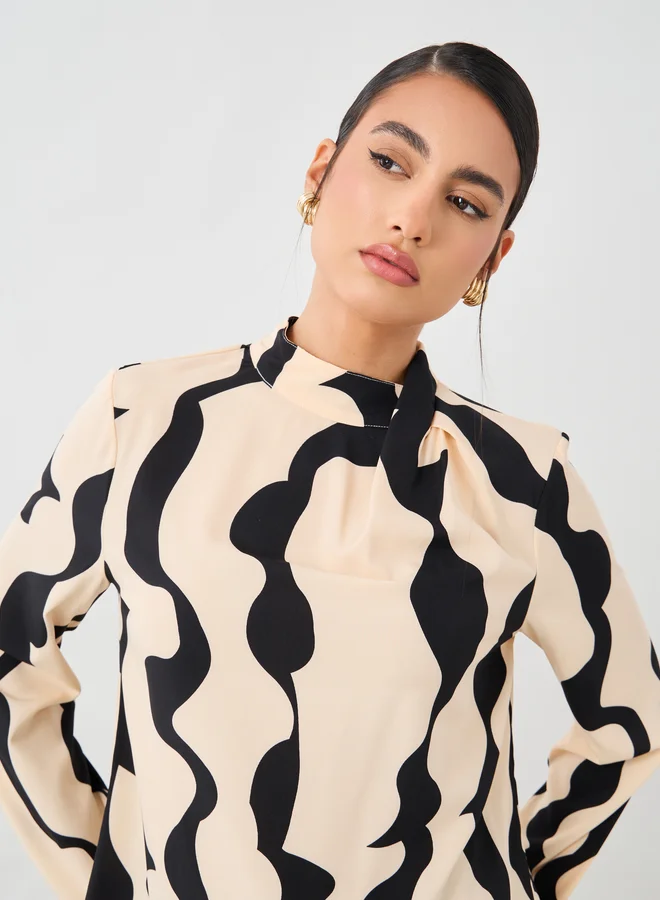 Take Two Printed Long Sleeve Regular Fit Top