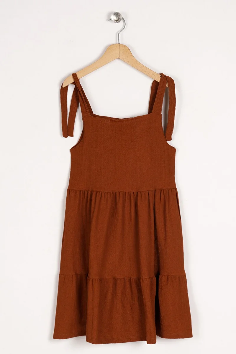 Zepkids Tiered Button Front Dress