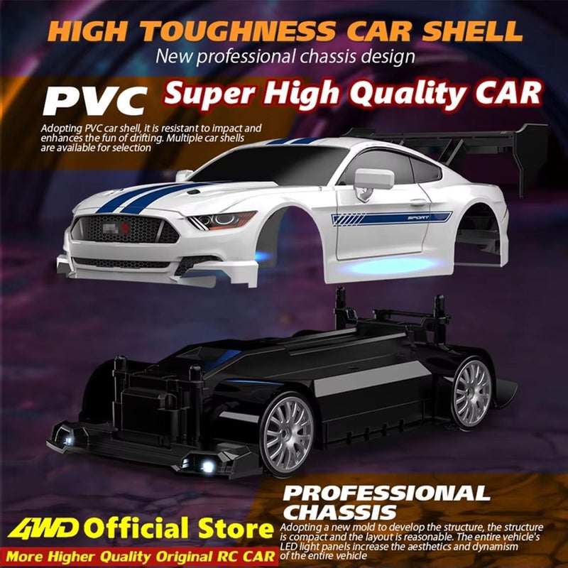 NALACAL 1:24 Scale RC Drift Car 4WD 2.4GHz High Speed Racing Toy with LED Lights - Image 5