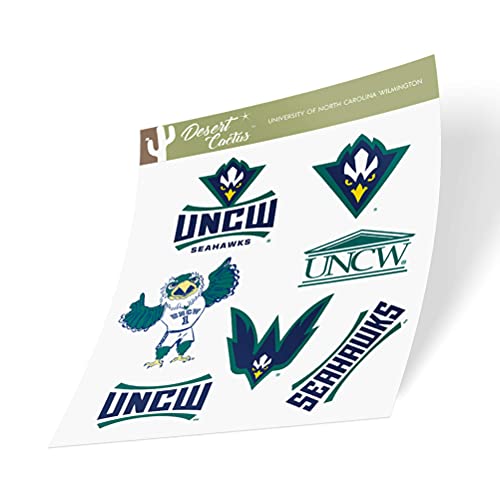 Desert Cactus University of North Carolina Wilmington Sticker UNCW Seahawks Vinyl Decals Laptop Water Bottle Car Scrapbook Sheet T2 (Type 2) - Image 3