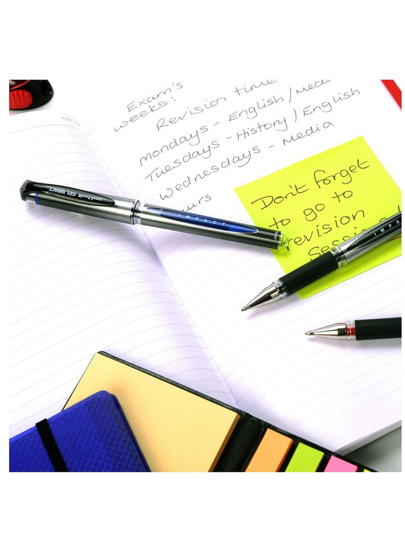 Uniball 1-Piece Gel Impact Broad Gel Ink Pen 1.0mm Tip Silver Ink  - Image 3