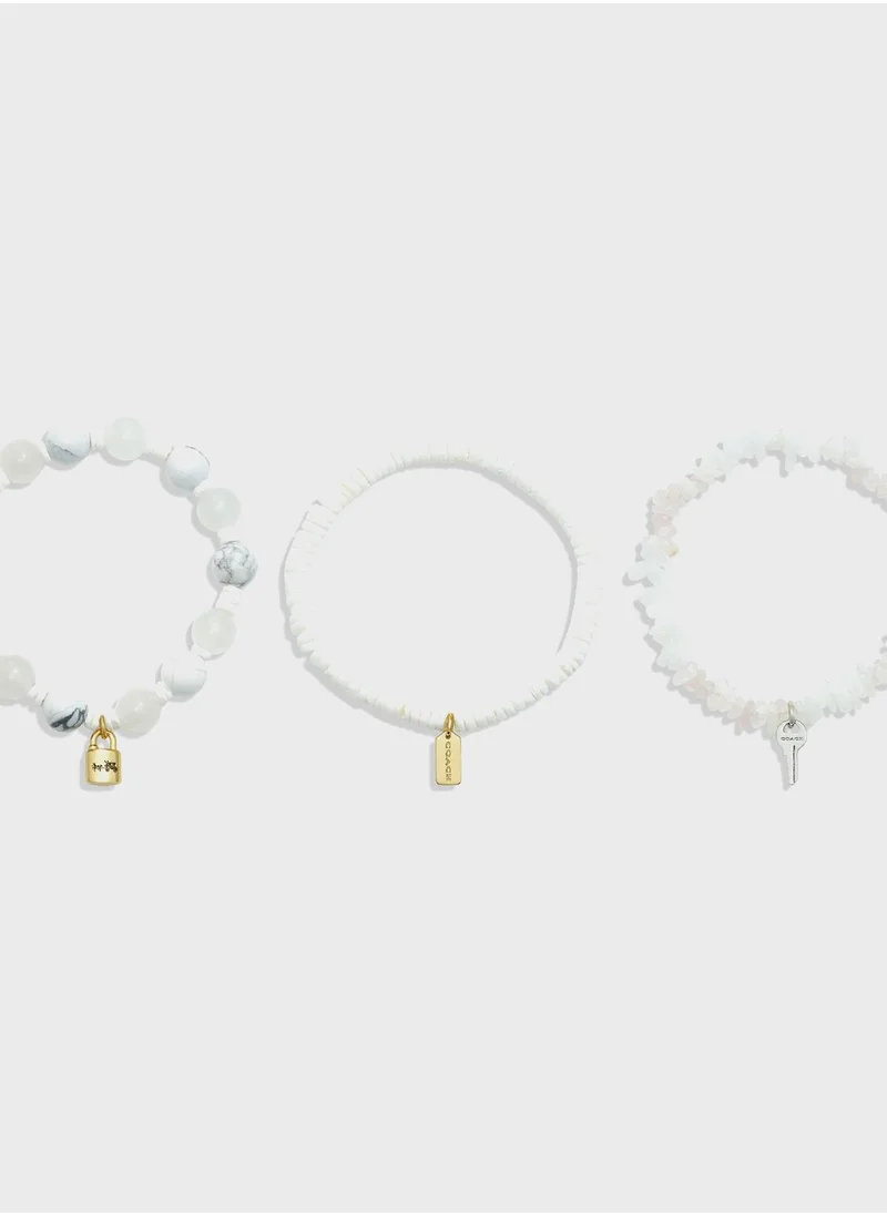 COACH Charm Stretch Bracelet Set