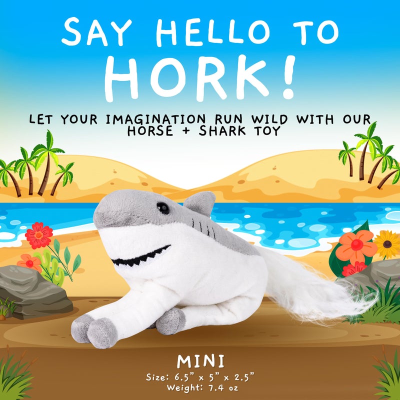 Randimals Horse & Shark Plush Hybrid Mini Plushies - Cute Plushies for Girls & Cuddly Small Stuffed Animals for Boys - Hork Little Plush Stuffed Animals for Kids & Kidults - Image 3