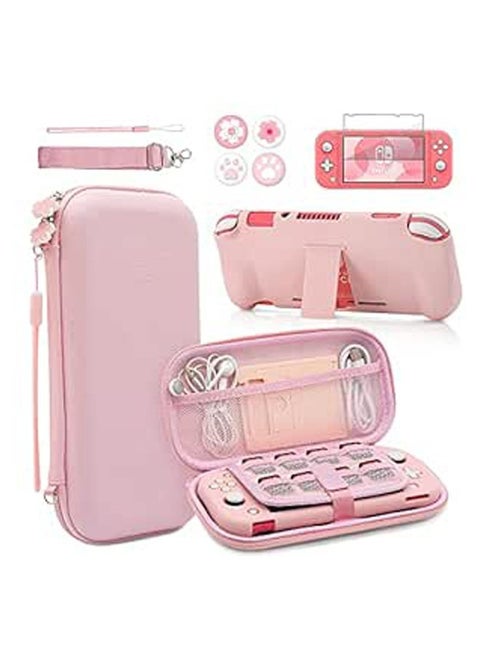 Switch Lite Cover Accessory Set, Hard Shell Storage Bag Travel Set with Hard Case, Screen Protector and Thumb Grip Cap for Nintendo Switch Lite Playstation 9-in-1