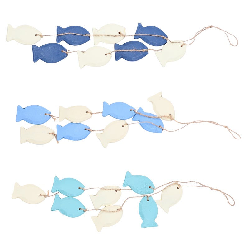 6 pcs Delicate Hangings Fish-designed Pendant Mediterranean Style Home Decor - Image 4