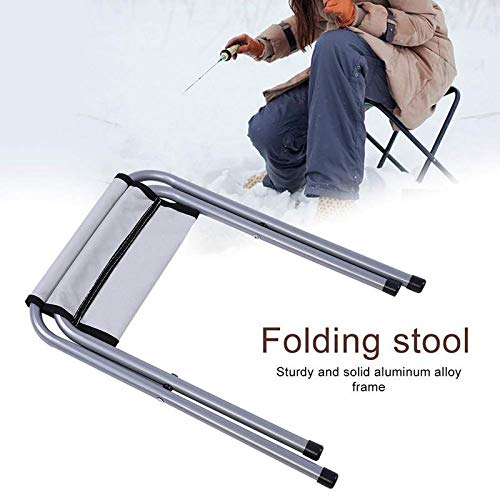 Vruta Vruta Folding Stool Compact Outdoor Indoor Camping Farm House Garden Chair Red 21 x 25cm  - Image 4