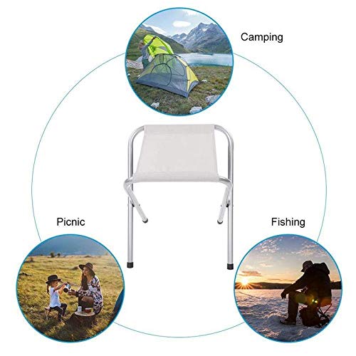 Vruta Vruta Folding Stool Compact Outdoor Indoor Camping Farm House Garden Chair Red 21 x 25cm  - Image 5