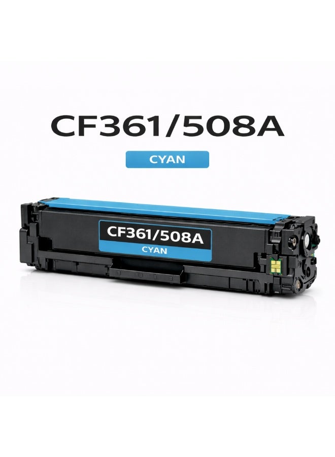 مالتي كلر خرطوشة حبر متوافقة HP CF361A / 508A سماوي – حبر ليزر عالي الإنتاجية - Image 1