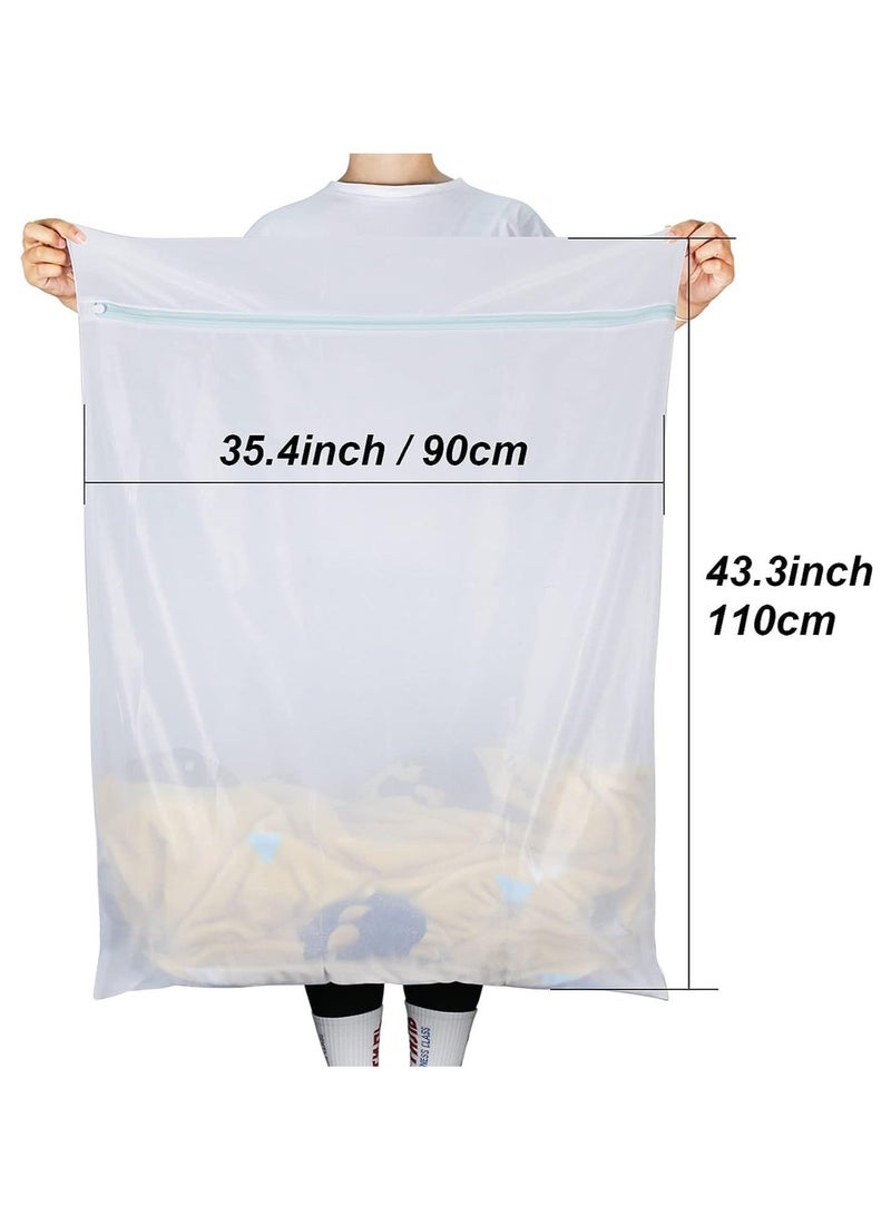 Extra Large Mesh Wash Bags Laundry Bags, 2 Pack 43 x 35 inch Jumbo Delicates Bag for Washing Machine, Large Mesh Bags for Delicates, Coats, Blankets, Bedding, Toys, Pet Items - Image 4