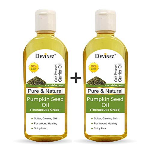 Devinez Pumpkin Seed (Kaddu) Cold Pressed Oil - 220ml | 100% Natural Oil | Undiluted, Natural, for Eyelashes, Eyebrows, Hair and Skin Care | Rich in omega-3 - Image 2