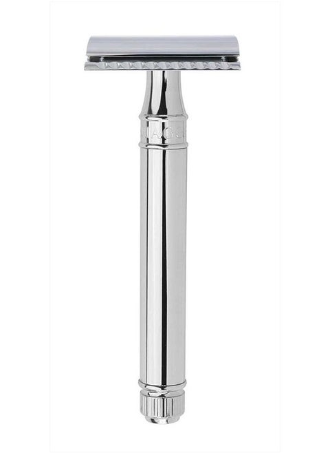 DE Safety Razor, Extra Long' Handle, Chrome