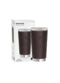 BLACKSTONE 1L Steel Vacuum Flask + 470ml Travel Mug | Ultra-Insulated, Leakproof, Leather Grip | Hot & Cold Thermos Combo for Travel & Office  - Image 3
