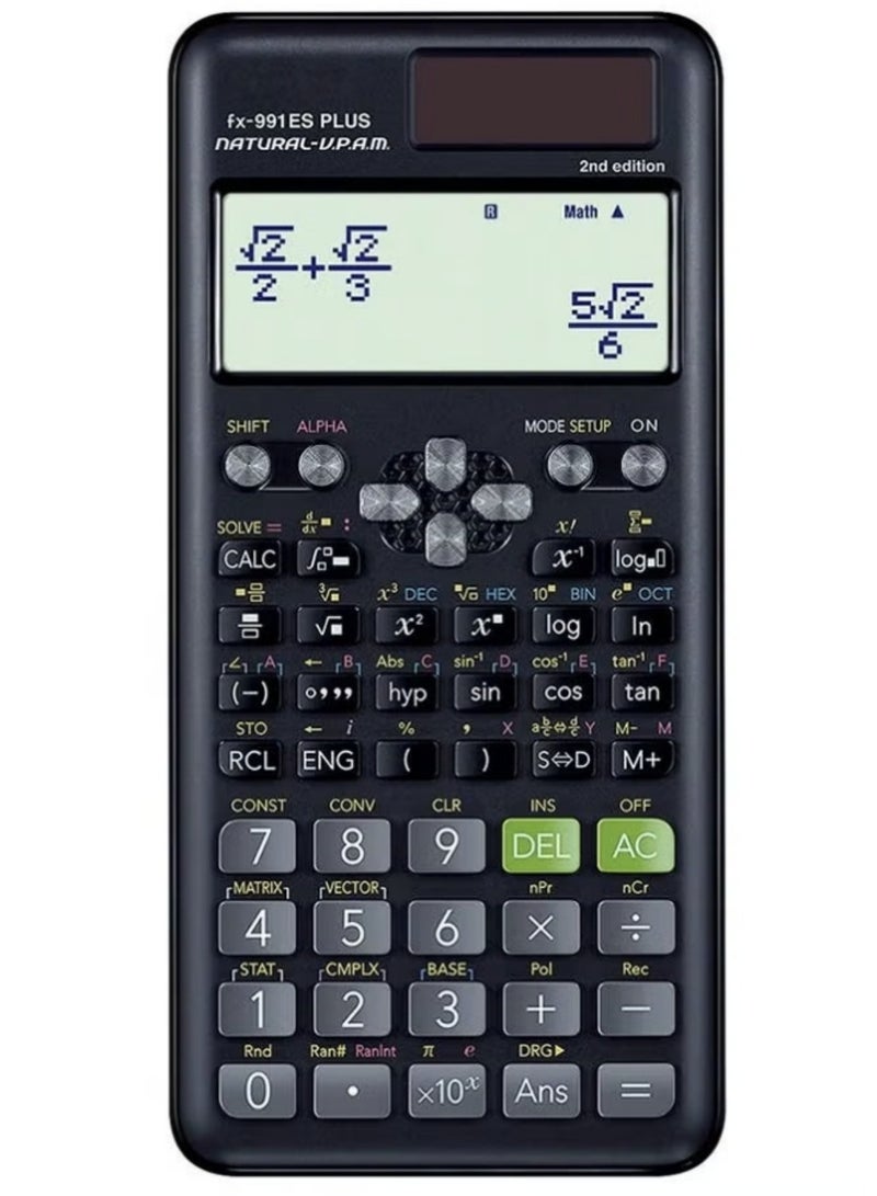 Fx-991Es Plus 2nd Edition Scientific Calculator Black - Image 1
