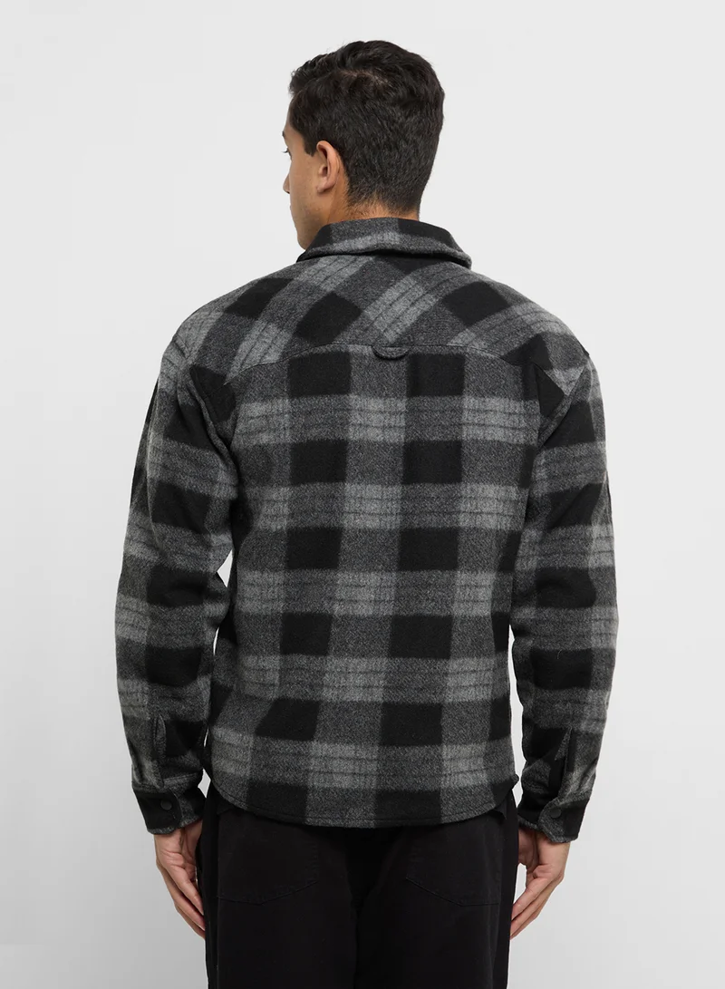 جاك اند جونز Jcocollective Checked Relaxed Fit Shirt