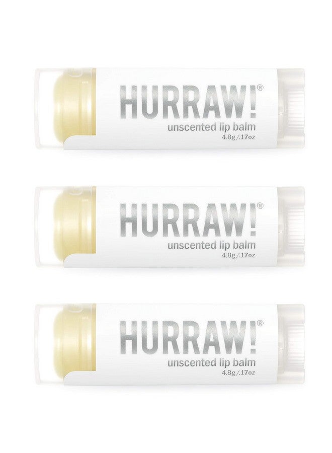 هرو! هورو! مرطب شفاه بدون رائحة، عبوة من 3 قطع: عضوي، نباتي معتمد، خالٍ من القسوة والغلوتين. مكونات طبيعية 100%، غير معدلة وراثيًا. خالٍ من النحل والشيا والصويا والنخيل. صنع في الولايات المتحدة الأمريكية. - Image 1