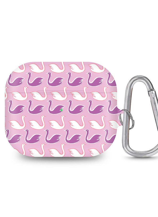Stylizedd - StylePods Case for Airpods 3rd Gen Case With Anti-Lost Keychain - Swan Story - Image 1