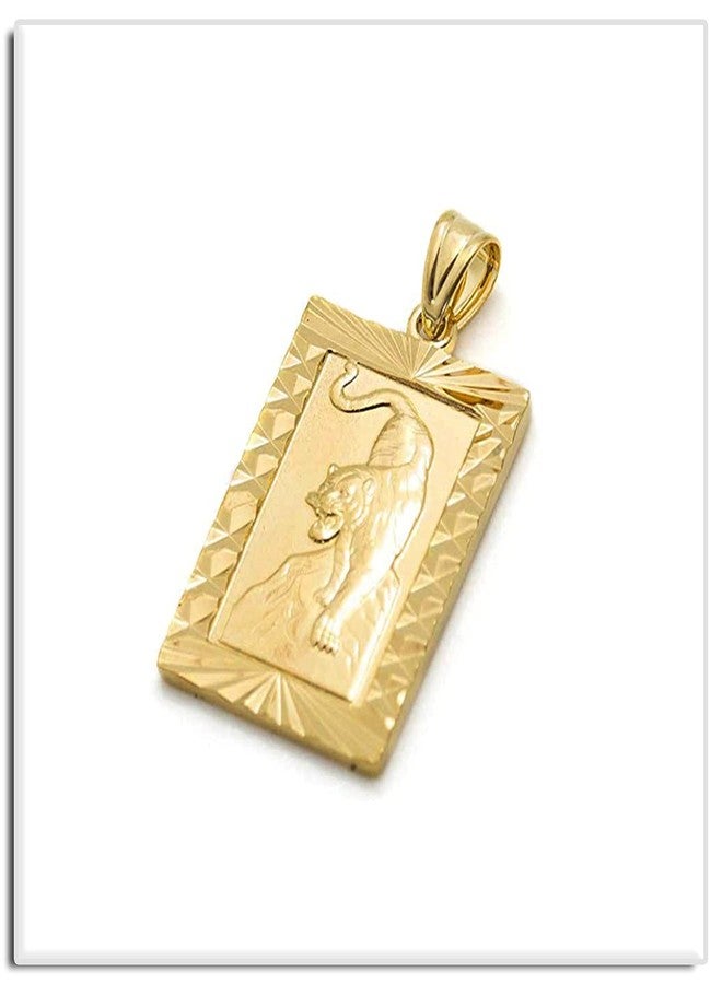 Xusamss Punk Jewelry Plated 18K Gold Tiger Dog Tag Pendant Necklace(Tiger) - Image 5