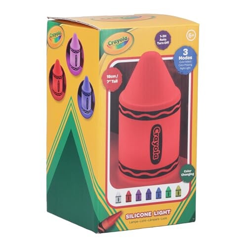 Paladone Crayola Silicone Rechargeable Light Officially Licensed CrayonShaped Multicolor Lamp Great for Kids Bedside Table Classrooms and Nurseries - Image 3