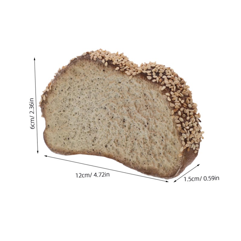 Lifelike Faux Bread Slices 4pcs Realistic Food Models for Bakery Display Kitchen Decor - Image 3