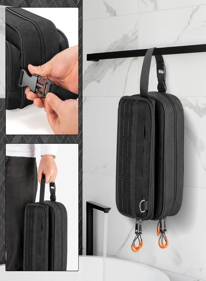 Prokva Tactical Toiletry Travel Bag for Men, Dopp Kit Shaving Organizer Case for Toiletries, Shower and Grooming Care Accessories, Black (Empty Bag Only, Patent Design) - Image 5