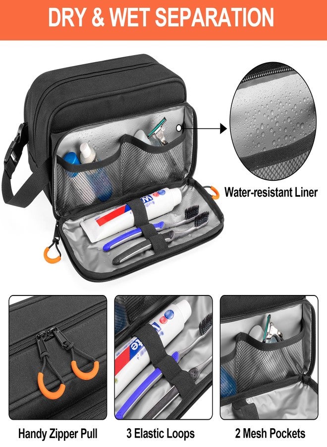 Prokva Tactical Toiletry Travel Bag for Men, Dopp Kit Shaving Organizer Case for Toiletries, Shower and Grooming Care Accessories, Black (Empty Bag Only, Patent Design) - Image 2