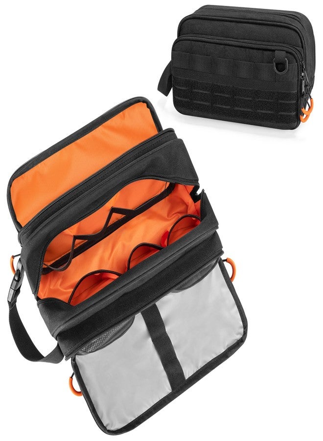Prokva Tactical Toiletry Travel Bag for Men, Dopp Kit Shaving Organizer Case for Toiletries, Shower and Grooming Care Accessories, Black (Empty Bag Only, Patent Design) - Image 1