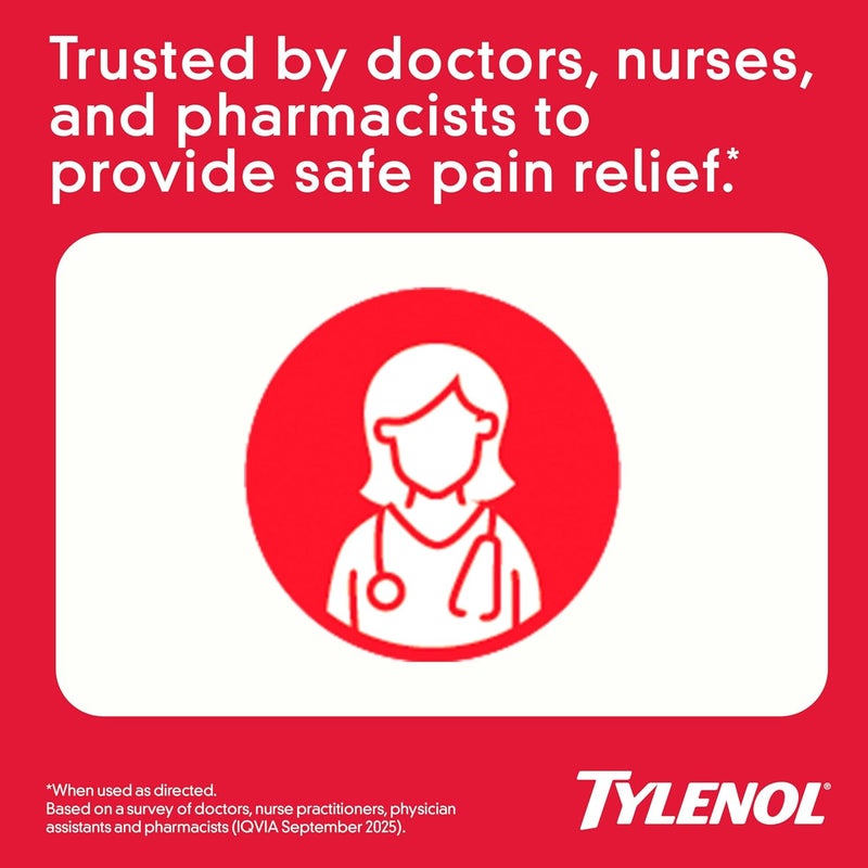 Tylenol Extra Strength Acetaminophen Rapid Release Gels, Extra Strength Pain Reliever & Fever Reducer, Gelcaps with Laser-Drilled Holes, 500 mg Acetaminophen, 24 ct - Image 3