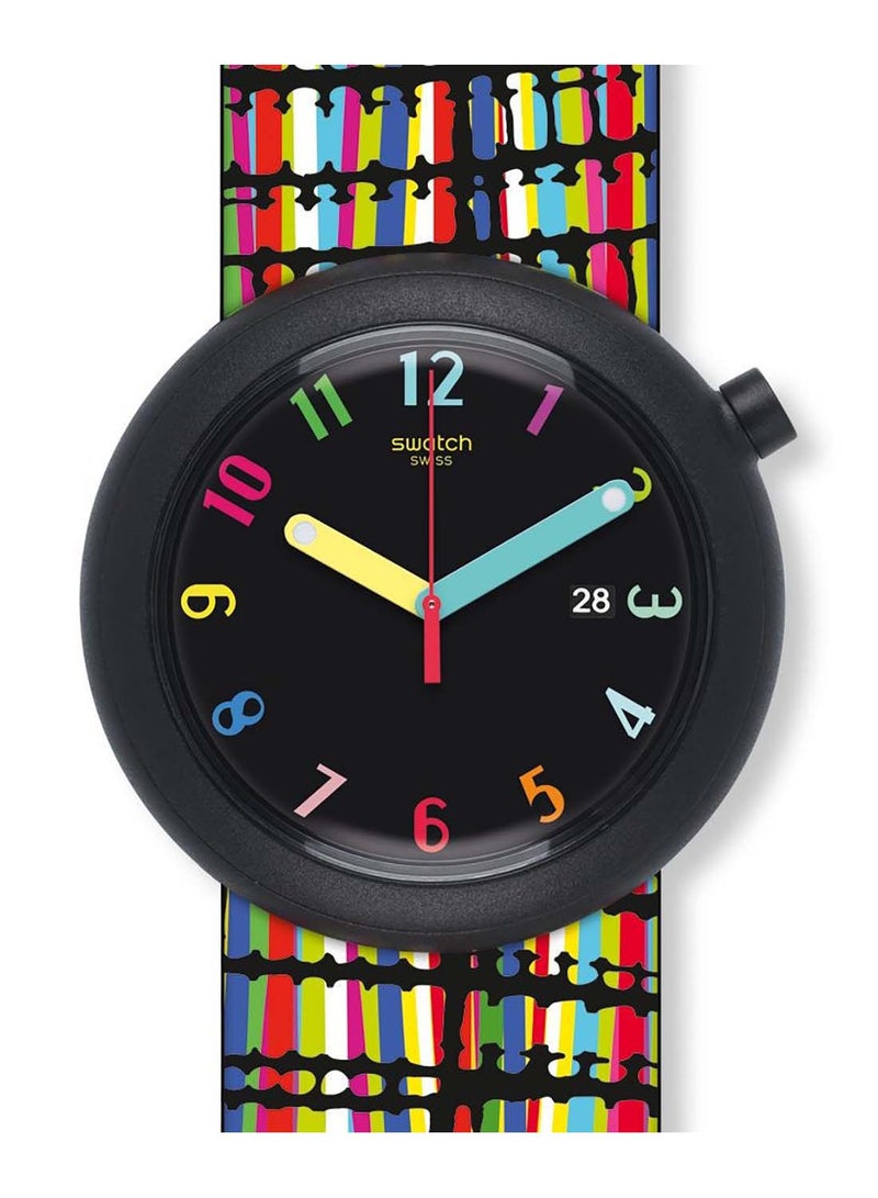 Swatch Unisex Crazypop Quartz Movement Water Resistant Wrist Watch - 45 Mm - Image 3