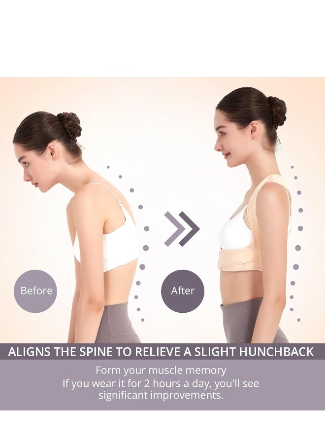 Posture Corrector for Women and Men, Breathable Back Brace for Posture Corrector, Adjustable Back Posture Corrector for Body Correction- Back, Shoulder and Spine Pain Relief (Small/Medium) - Image 2