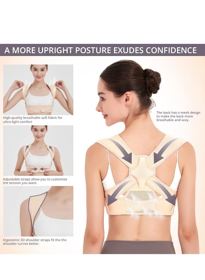 Posture Corrector for Women and Men, Breathable Back Brace for Posture Corrector, Adjustable Back Posture Corrector for Body Correction- Back, Shoulder and Spine Pain Relief (Small/Medium) - Image 5