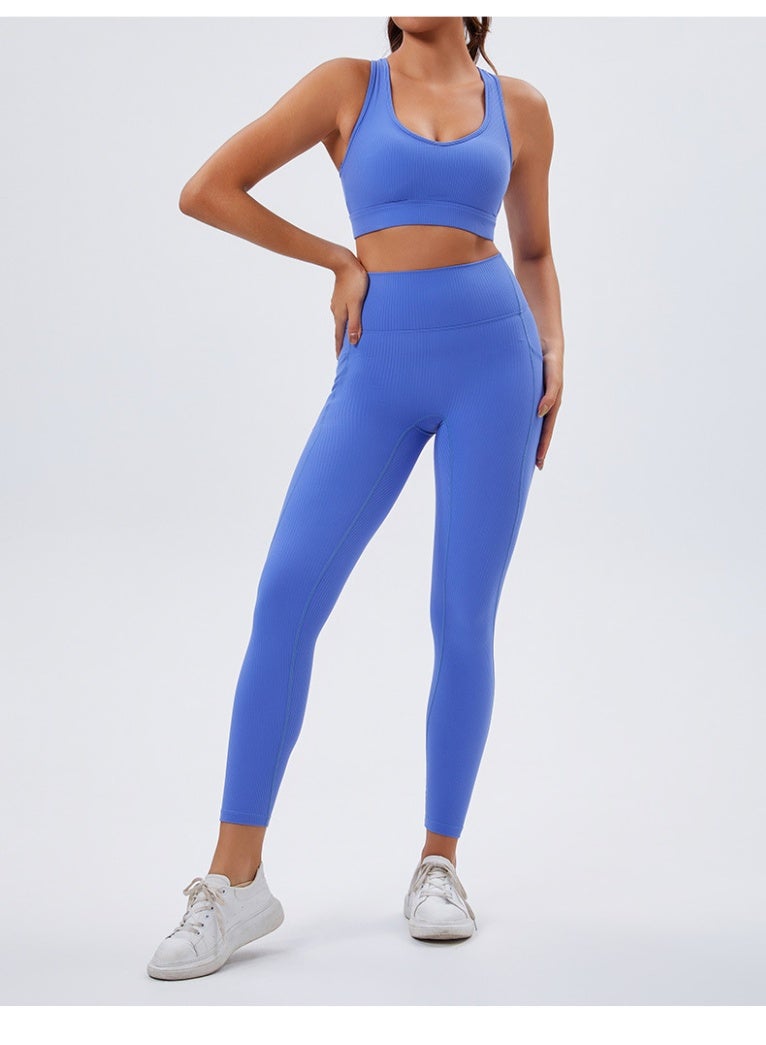 Women Seamless Leggings with Pockets High Waist Tummy Control Fitness Tights  Butt Lifting Outdoors Running Leggings  - Image 3