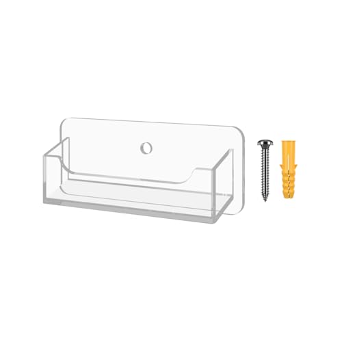 Marketing Holders Hanging Business Card Holder with Hardware for 3.5" x 2" Gift Cards Retail Holder Reward Points and Contact Card Display Clear Acrylic Rack - Image 1