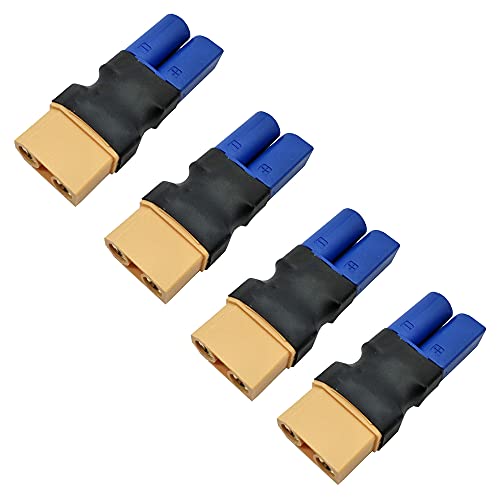 LinsyRC 4pcs XT90 Female Connector to EC5 Male Connector no Wire Adapter Plug for RC FPV Drone RC Car Lipo NiMH Battery Charger ESC - Image 1