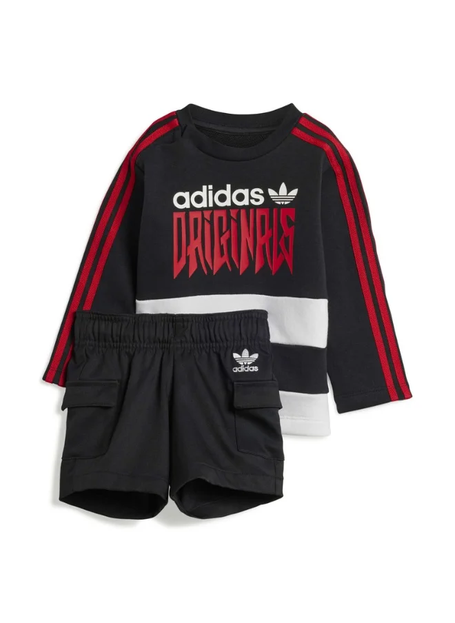 Adidas adidas CARGO CEW SET Black Originals Kids SUITS