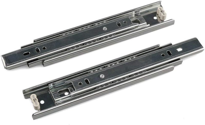 URBEST Drawer Slides, 8 Inch Full Extension 3 Section Ball Bearing Side Mounted Drawer Slider for Cabinet Kitchen (8-Inch) - Image 1