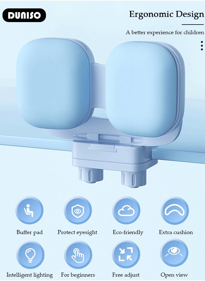 DUNISO Kids Sitting Posture Corrector and Ergonomic Desk Writing Posture Corrector, ABS Present Height Good Stability Posture Corrector, Detachable Nap Pillow with Holder for Kids  - Image 3