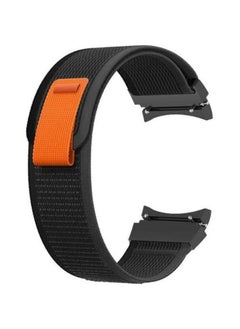 Trendy Touch No Gap Trail Loop Nylon Band Compatible With Samsung Galaxy Watch 6 Classic 46mm Black Gray