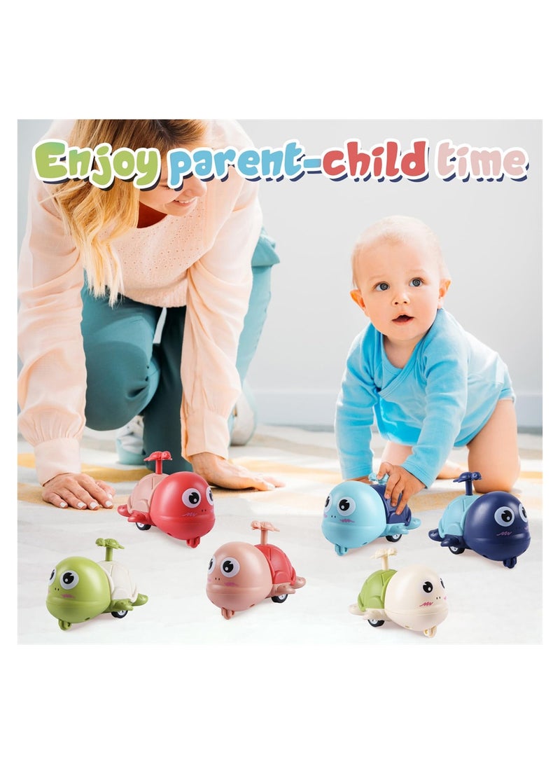 KASTWAVE Turtle Car Toys, Press and Go Cartoon Toys Cars for 3+ Year Old Boy and Girl, Toddler Toys, Wind up Cars Baby Toys, Birthday Gifts for Baby Toys (6 PCS) - Image 2