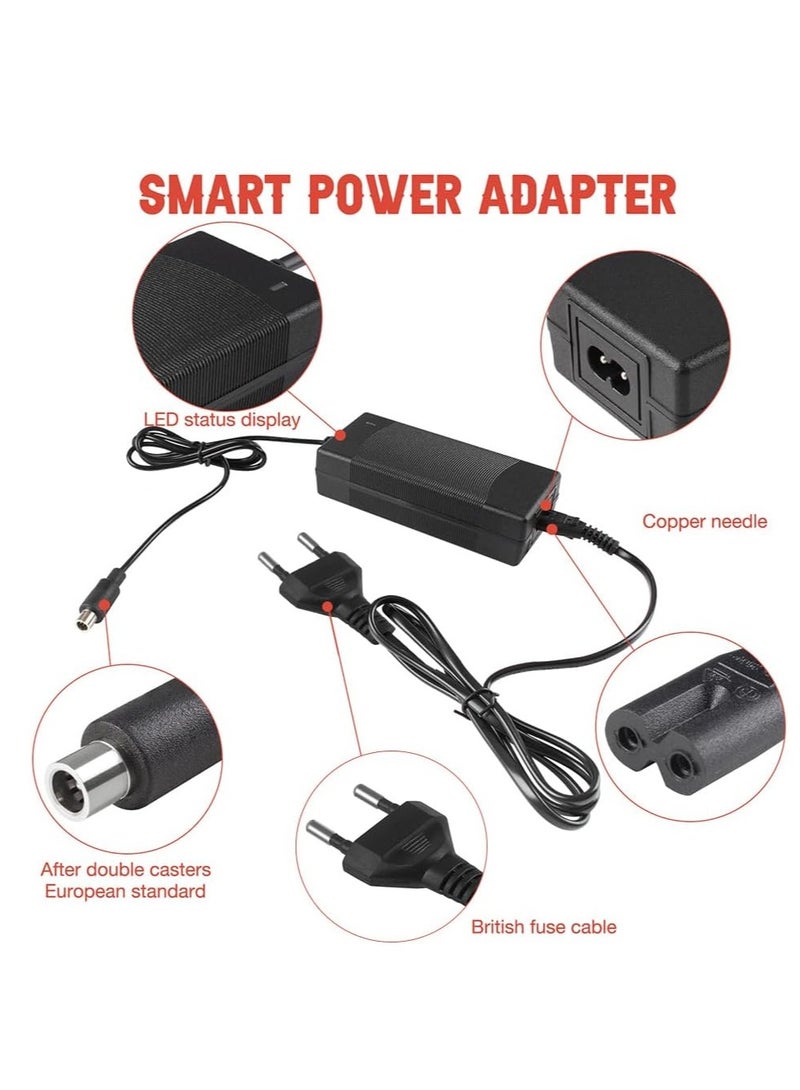 شاحن سكوتر كهربائي تيار متردد 42 فولت 2 امبير لشاومي M365 برو مي 3 1s عالمي بطارية لبطارية السكوتر الكهربائي ، بالغ أسود - Image 3