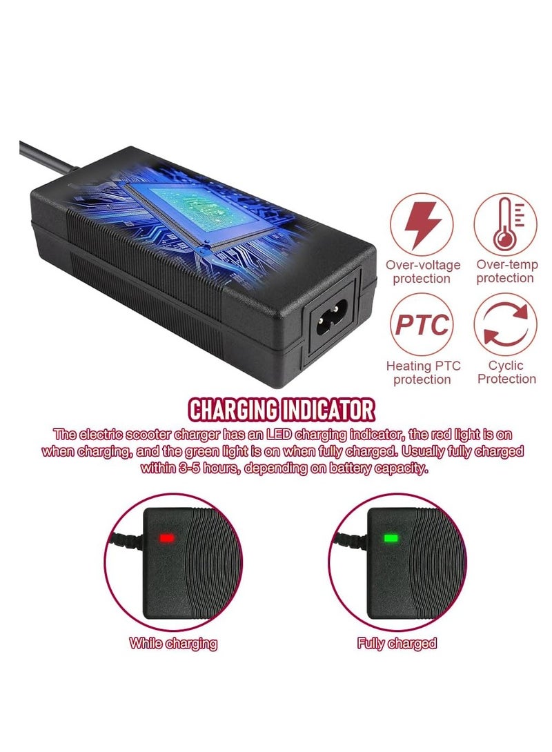 شاحن سكوتر كهربائي تيار متردد 42 فولت 2 امبير لشاومي M365 برو مي 3 1s عالمي بطارية لبطارية السكوتر الكهربائي ، بالغ أسود - Image 4