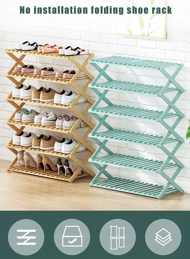 رومان جيفتس ثلاثة ادوار حامل ورف تخزين مصنوع من الخيزران الطبيعي بنسبة 100% لتخزين الأحذية والحقائب والنباتات ومستلزمات الحمام  والسِلال في المداخل وغرف النوم والحمامات والشرفات والخزانات وغيرها من الأماكن - Image 3