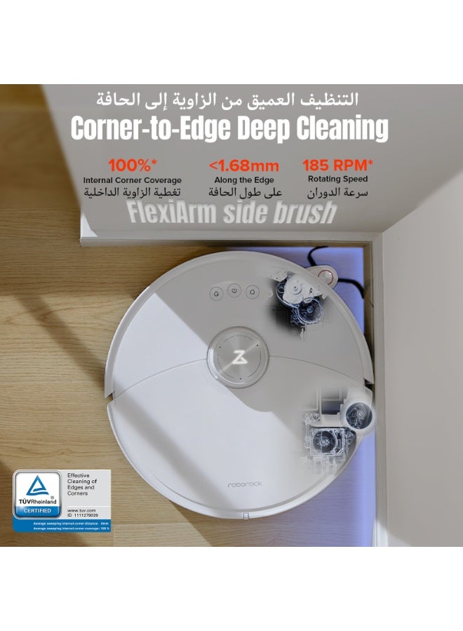 roborock S8 MaxV Ultra Robot Vacuum & Sonic Mop, 10000 Pa Suction, Corner to Edge Deep Cleaning, Hot Air Self-Drying, Auto Empty & Refill, Detergent Dispenser, Obstacle Avoidance,White - Image 3