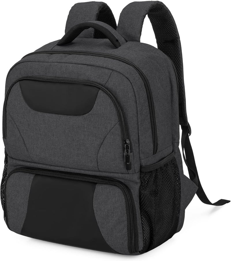CURMIO CURMIO CPAP Backpack, Travel Bag Compatible for ResMed AirSense, Philips System One, Black (Patented Design)