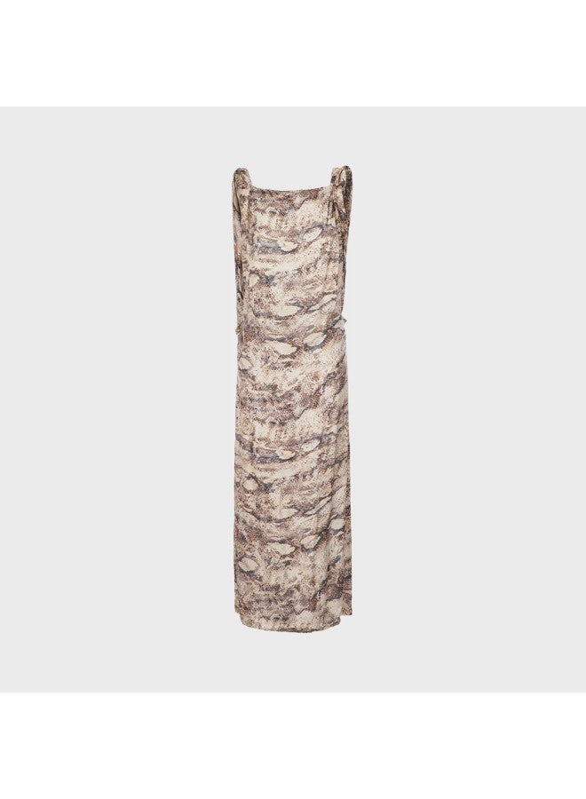 Zara color Blocking Trendy Vacation Sleeveless Backless High-slit Maxi Dress - Image 2