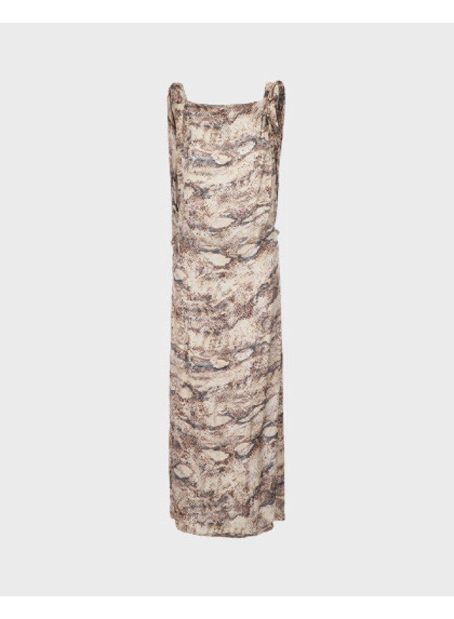 Zara color Blocking Trendy Vacation Sleeveless Backless High-slit Maxi Dress - Image 1