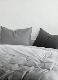 LUNA Home Queen Size 6 Piece Duvet Cover Set,Ombré Dark Grey Bedding set.  - Image 2