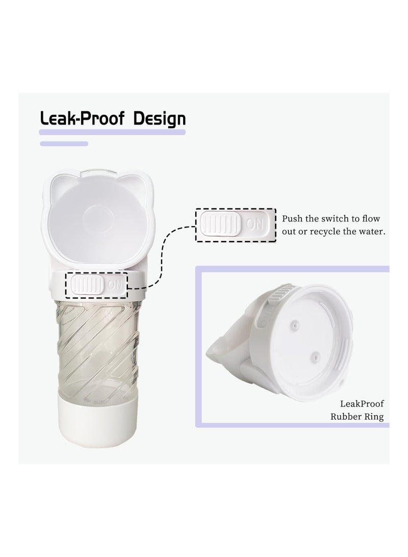 SYOSI Portable Dog Water Bottle 3 In 1 Multifunctional Puppy Water Dispenser with Water Bowl and Poop Bag for Walking Hiking and Traveling Bpa Free Dishwasher Safe Silica Gel Seal Ring Design - Image 4